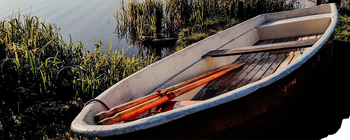Ruderboot am See als Titelbild für unsere Termine