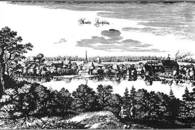 Historische Darstellung des Ortes rund um den Fastenhof